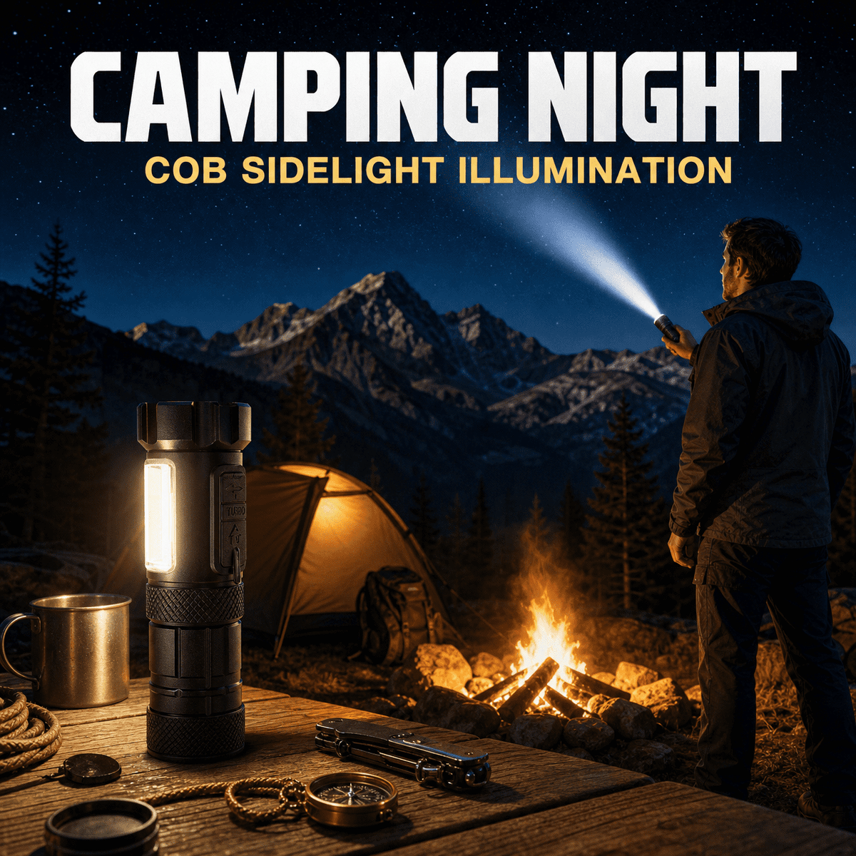 Doulami 2 Pack Flashlight 100000 Lumens, Rechargeable Flashlight, XHP70.2 LED, 3000mAh Battery, IP67 Waterproof, Zoomable Powerful Torch for Hiking Camping