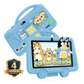 TABWEE Kids Tablet 7 inch, 6GB RAM + 32GB ROM, HD IPS Display, WiFi Bluetooth, Dual Cameras, Parental Control, Educational Android Tablet, Ideal Gift for Boys Girls, Shock‑Proof Silicone Case, Blue