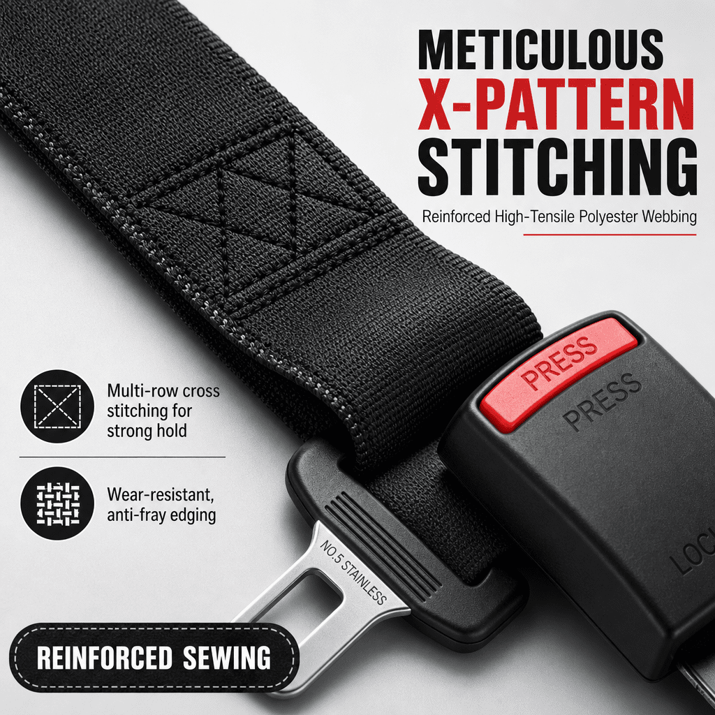 Doulami Seat Belt Extender, 14-Inch 2-Pack Safety Belt Length Adjuster with 7/8" Tongue, Universal for Cars Trucks SUVs Standard Receiver